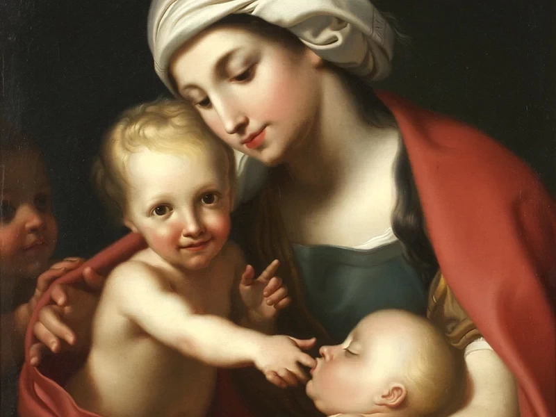1752-Antonio Cavallucci - Caritas con tre figli - Kunsthistorisches Museum, Vienna